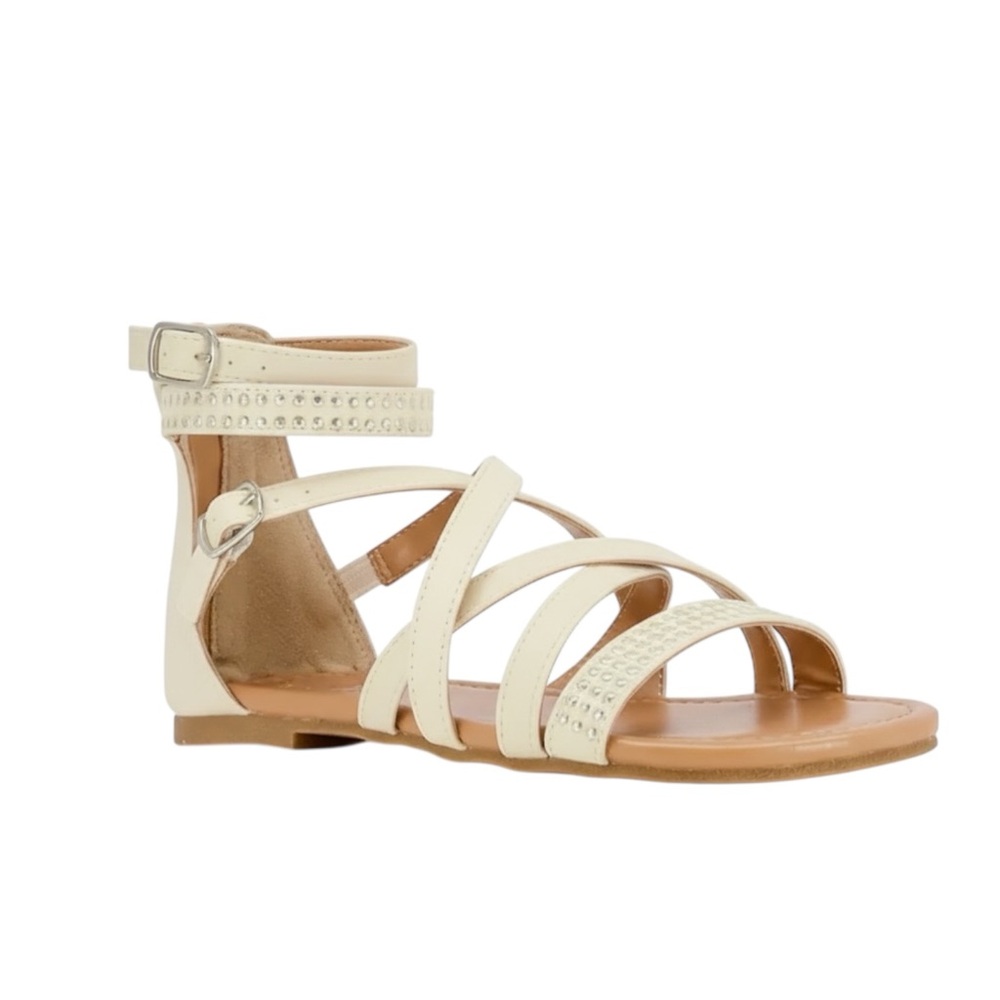 New in Box Sugar Miguelitos Ivory Strappy Gladiator Sandals‎ Summer Vacation